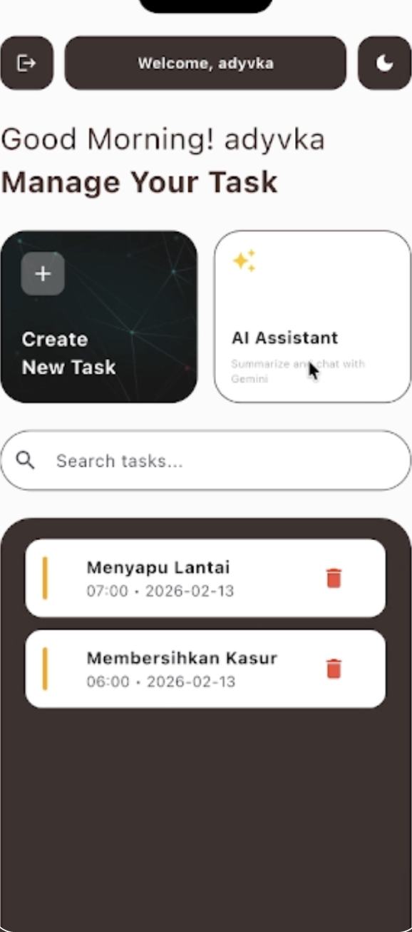 Task Management Dashboard & Live Real-Time Feed