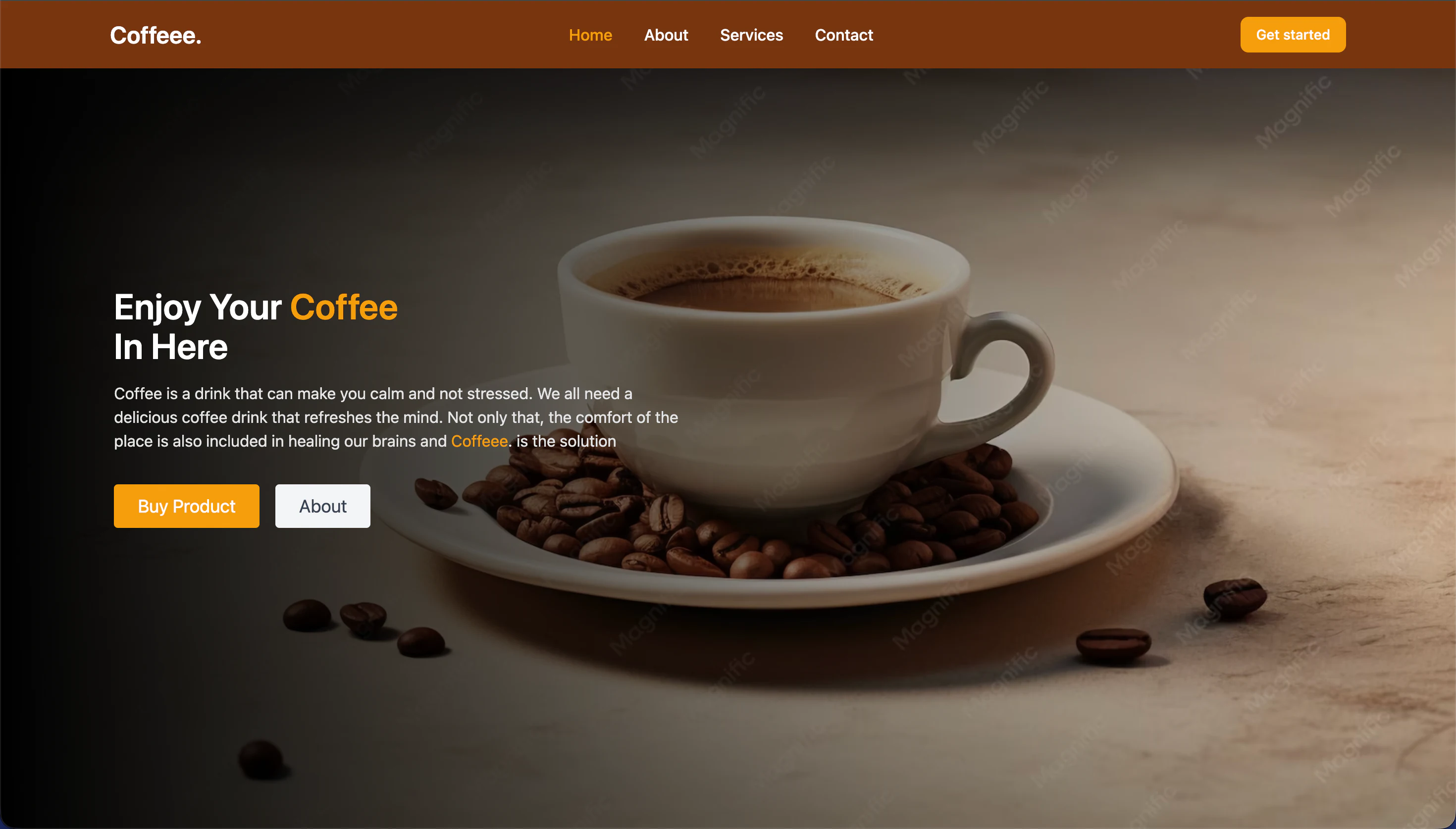Artisanal Café Hero & Welcome Showcase