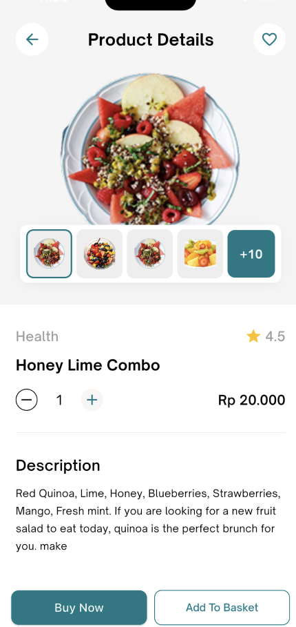 Product Detail View & Portion Selector