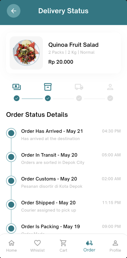 Real-Time Delivery Timeline & Multi-Stage Tracking