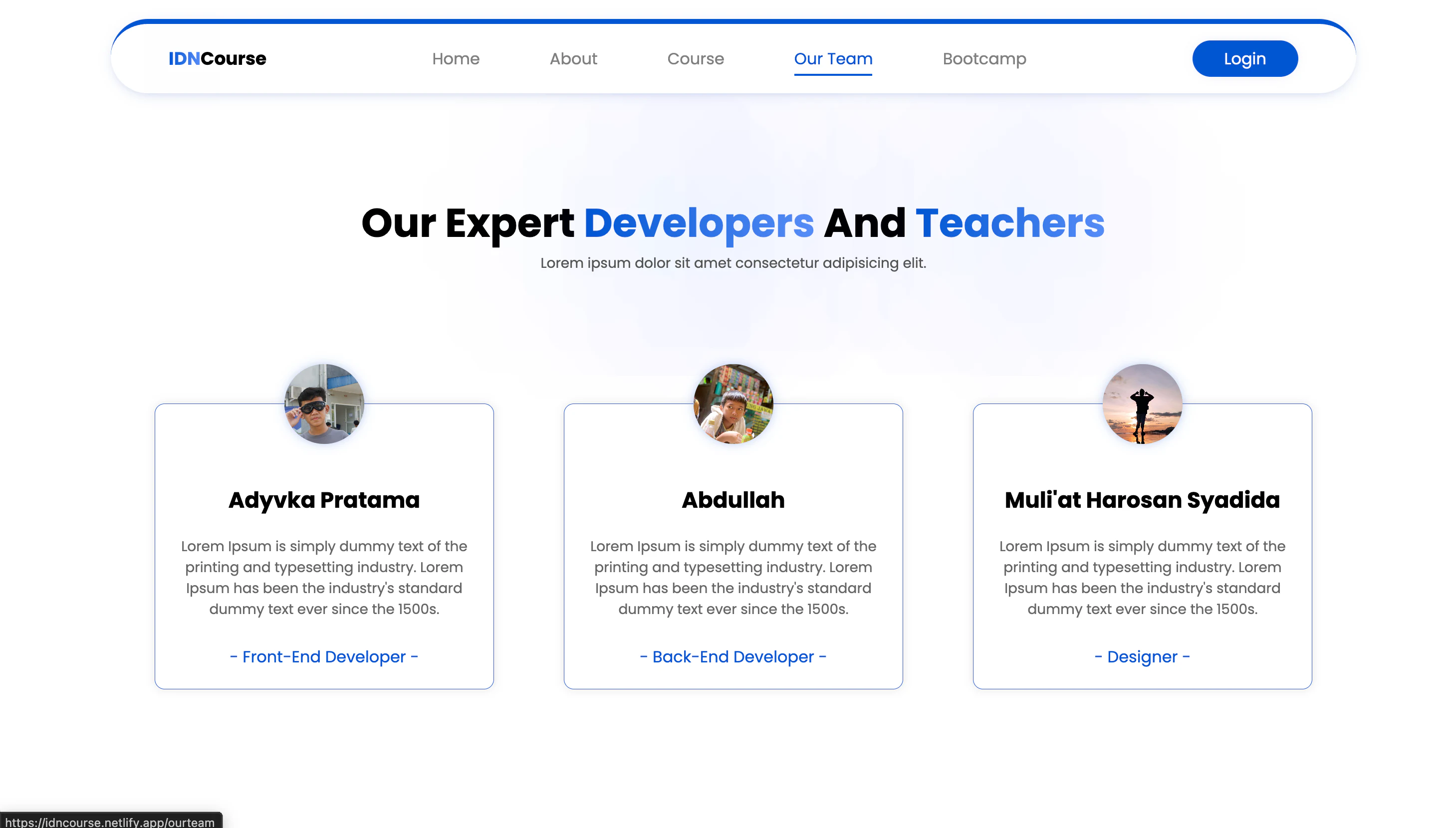 Dedicated Instructor & Engineering Team Profiles