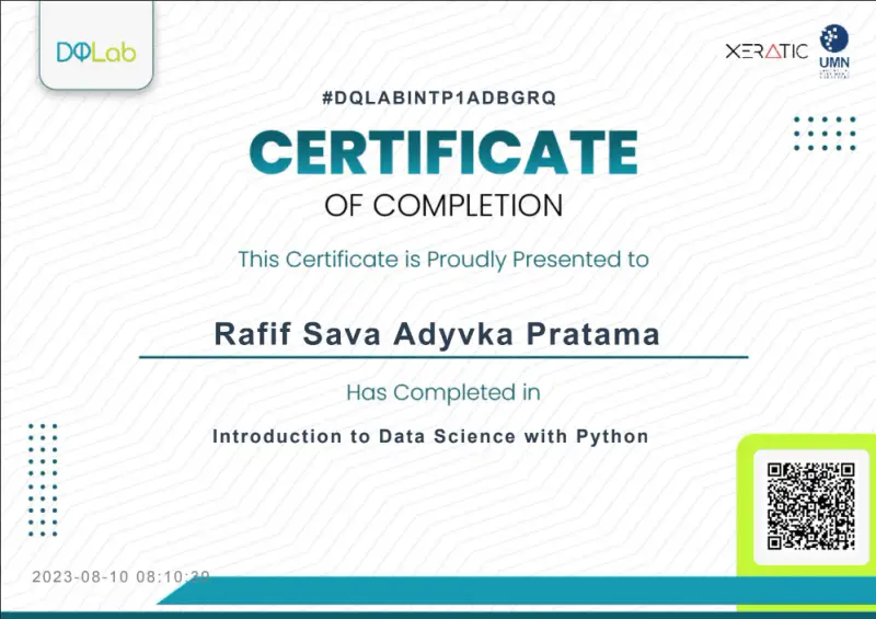 Official certificate for Python Fundamentals