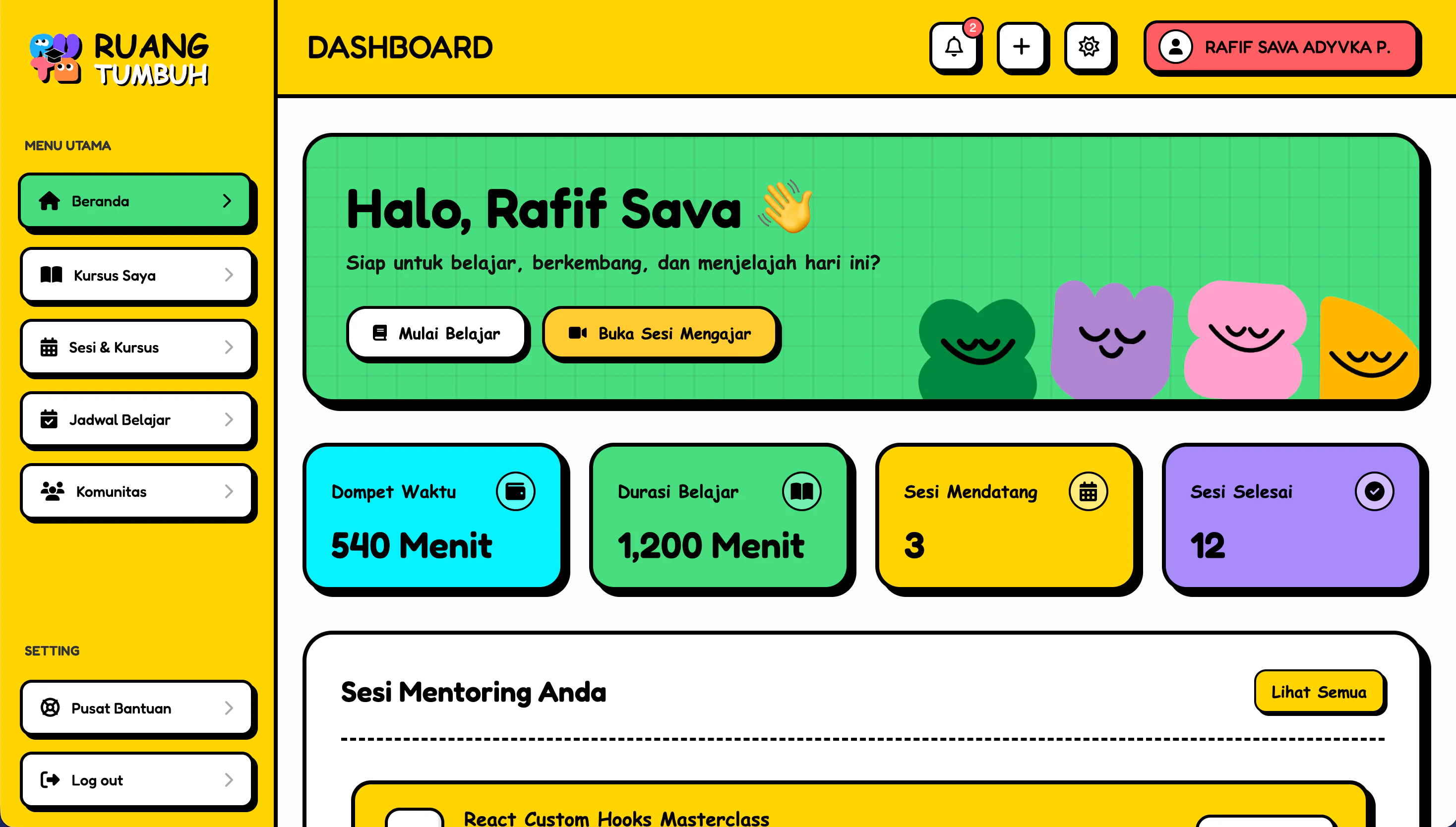 Learner & Mentor Activity Dashboard
